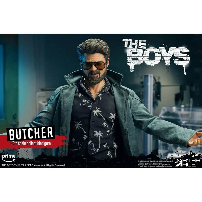 Star Ace The Boys Billy Butcher Deluxe Version 1/6 Scale 12 Inch Collectible Action Figure, wearing sunglasses