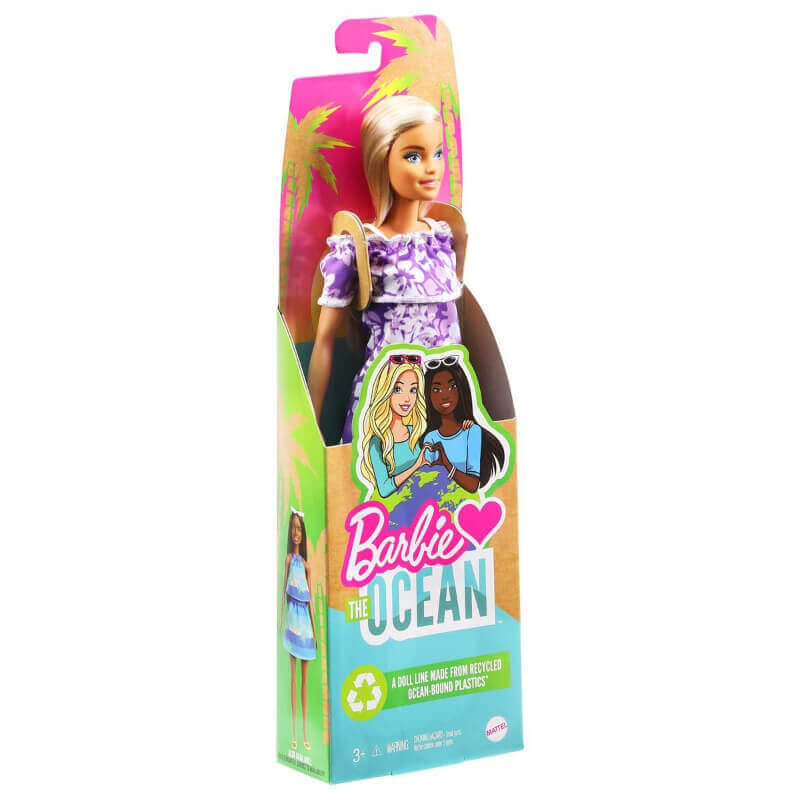 Barbie Loves the Ocean Doll Purple Floral Dress