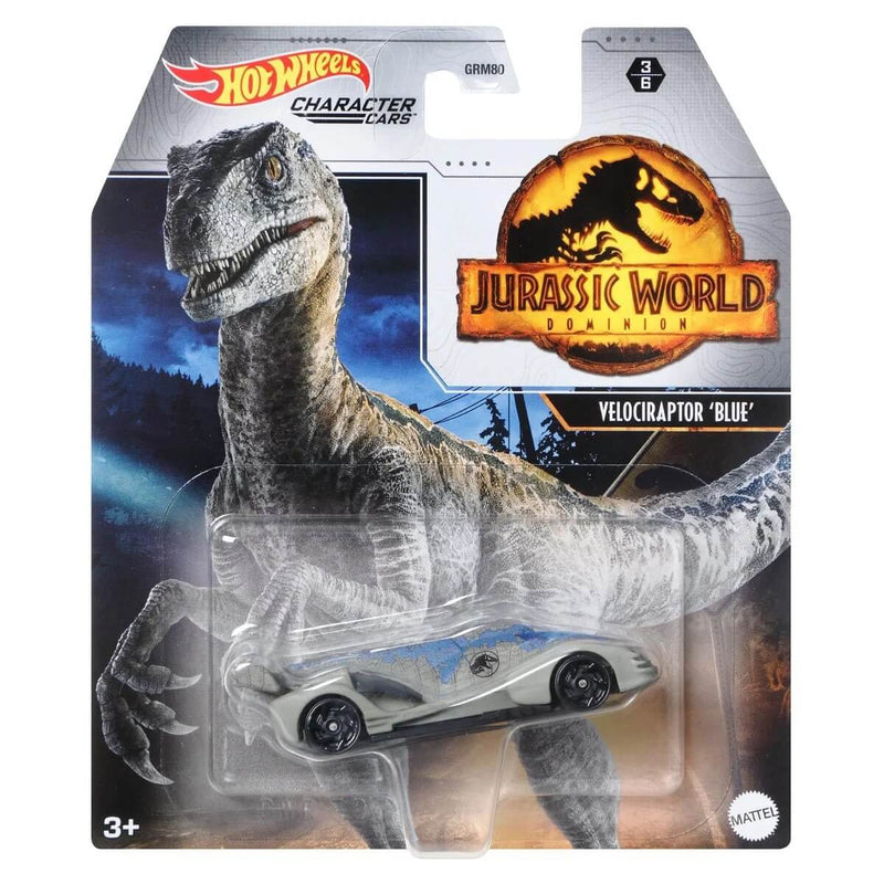 Hot Wheels Jurassic World Character Cars, Velociraptor 'Blue'
