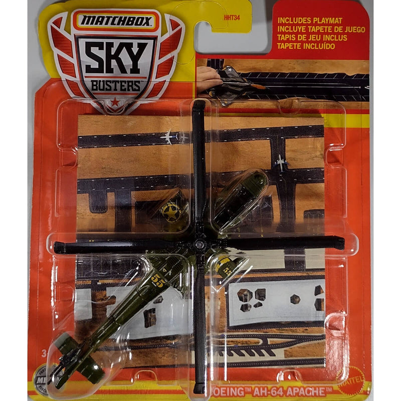 Matchbox Sky Busters 2022 Wave 1 Vehicles Boeing AH-64 Apache