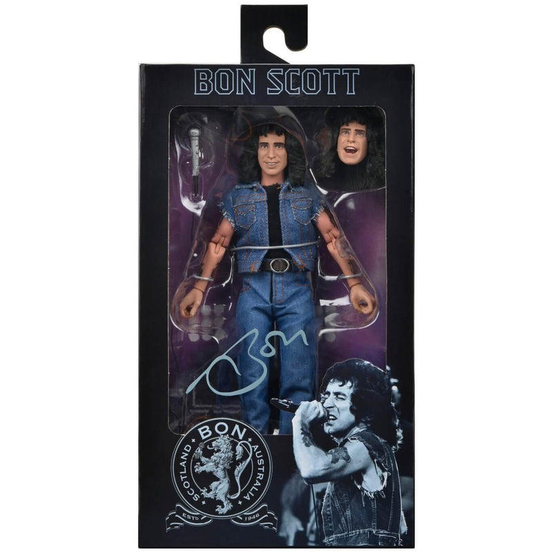 NECA AC/DC Bon Scott 8” Clothed Action Figure packaging front