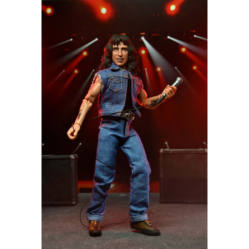 NECA AC/DC Bon Scott 8” Clothed Action Figure on stage