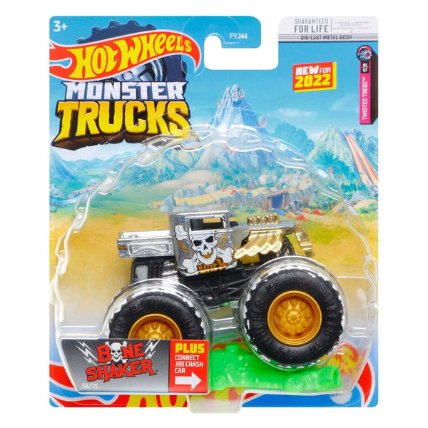 Hot Wheels 2022 1:64 Die-Cast Monster Trucks Bone Shaker