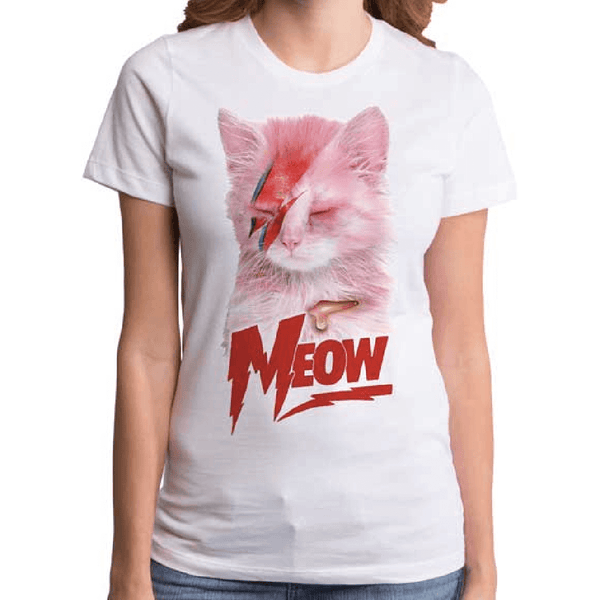 David Bowie Ziggy Stardust Kitty Cat Women's T-Shirt