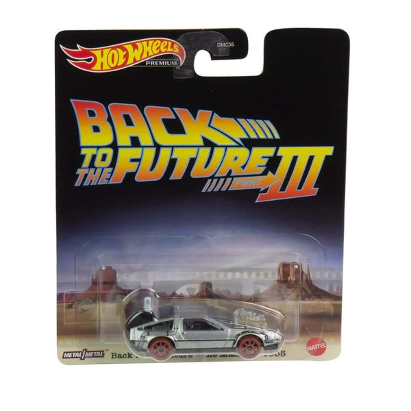 Hot Wheels Premium Retro Entertainment Back to the Future III Time Machine Vehicle package front