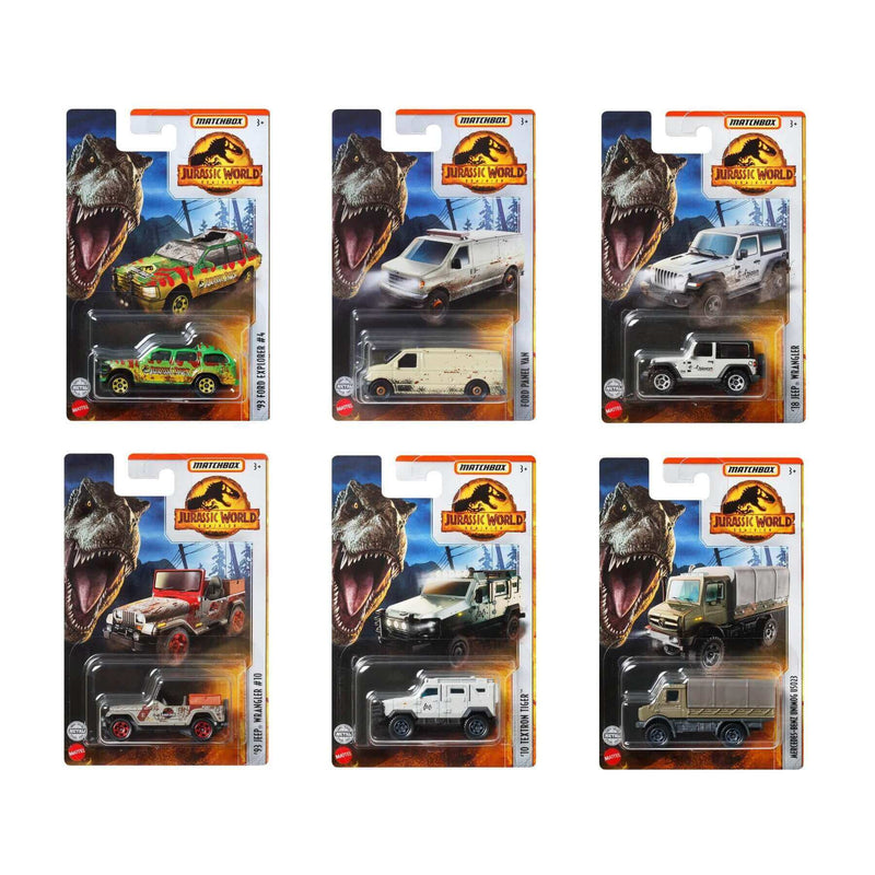 Matchbox 2022 Jurassic World Dominion 1:64 Die-Cast Vehicles Mix 4