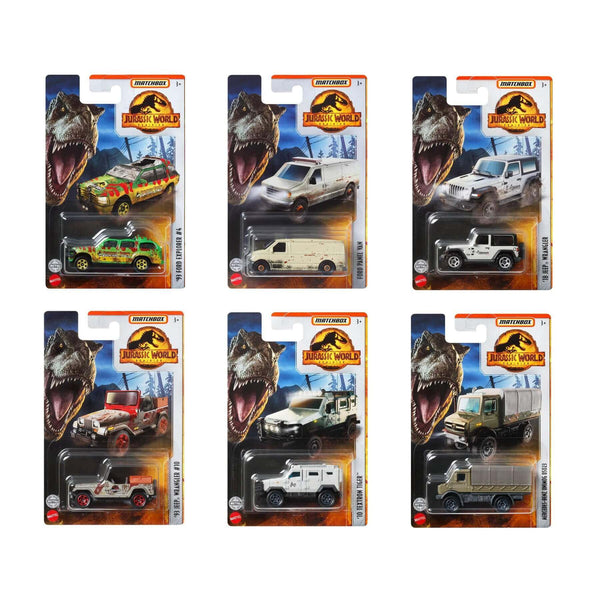 Matchbox 2022 Jurassic World Dominion Mix 4 6-Piece Bundle