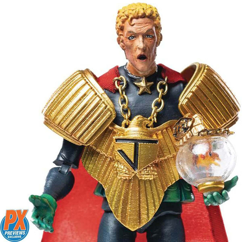 Hiya Toys Judge Dredd Chief Judge Caligula 1:18 Scale Exquisite Mini Action Figure - Previews Exclusive, Closeup from waste up