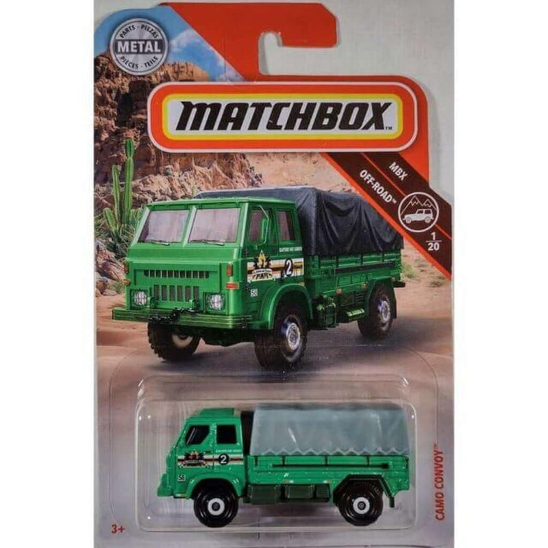 Mattel Matchbox Collection Cars MBX Camo Convoy Off-Road Vehicle 1/20