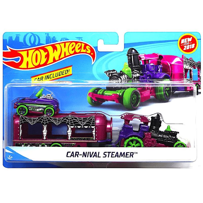 Mattel Hot Wheels Super Rig Vehicle Set Car-Nival Steamer