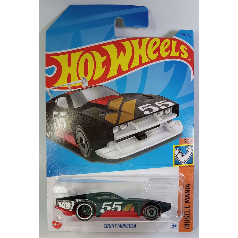 Hot Wheels 2023 Mainline Muscle Mania Series 1:64 Scale Diecast Cars (International Card), Count Muscula 3/10 10/250 HKJ51