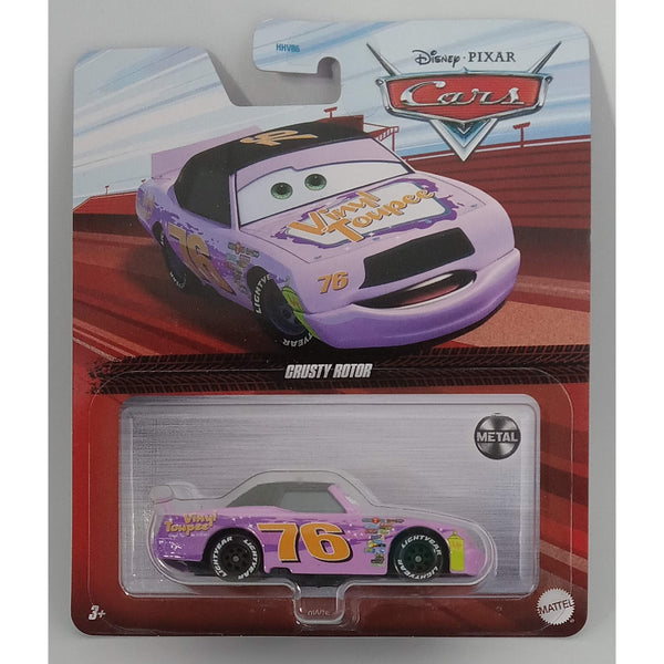 Pixar Cars Character Cars 2023 1:55 Scale Diecast Vehicles (Mix 3), Crusty Rotor