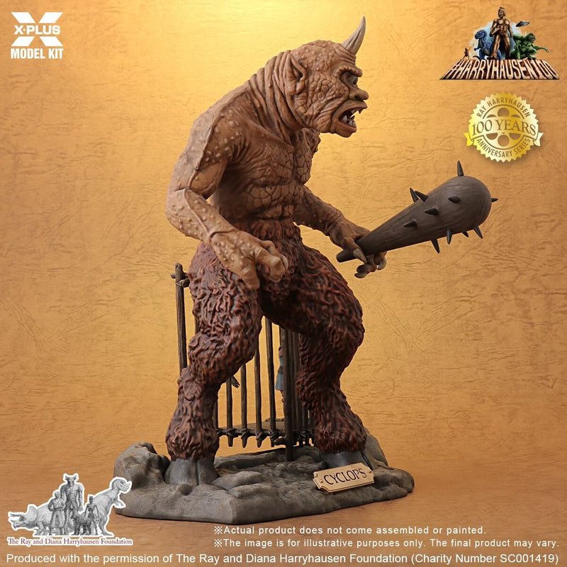 Star Ace X-Plus Cyclops Harryhausen 100th Ann. Series 1/35 Scale 9-Inch Model Kit, completed right side view
