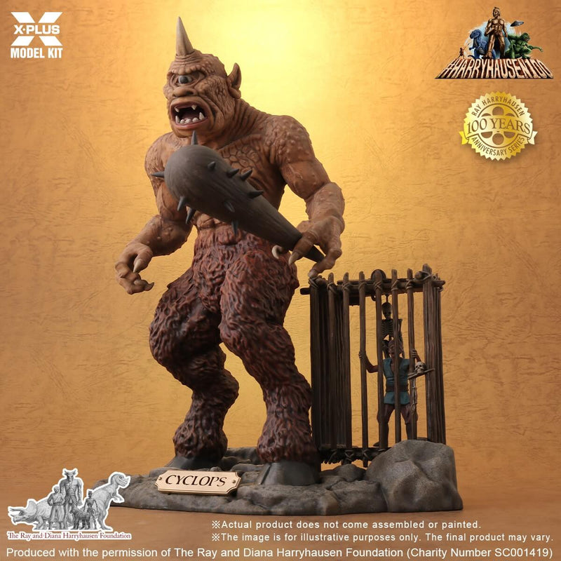 Star Ace X-Plus Cyclops Harryhausen 100th Ann. Series 1/35 Scale 9-Inch Model Kit, completed left side view