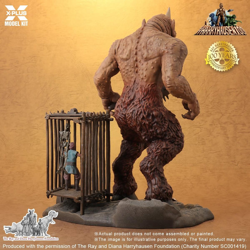 Star Ace X-Plus Cyclops Harryhausen 100th Ann. Series 1/35 Scale 9-Inch Model Kit, completed back view