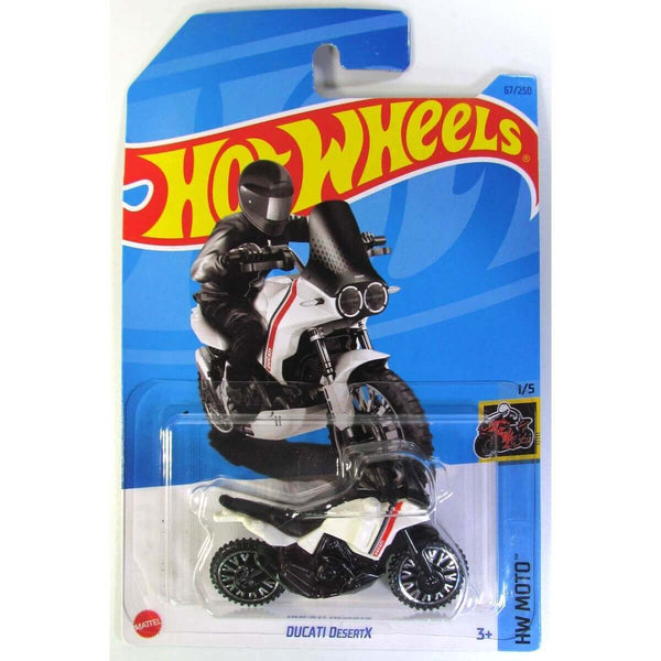 Hot Wheels 2023 Mainline HW Moto Series 1:64 Scale Diecast Cars (International Card), Ducati DesertX White 1/5 67/250 HKG32