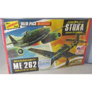 WWII German Fighters Junkers JU87 Stuka and Messershmitt ME262 2-Pack 1:48 Scale Model Kit