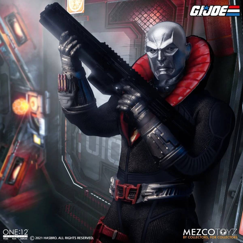 Mezco Toyz G.I. Joe Destro One:12 Collective Action Figure holding large gun