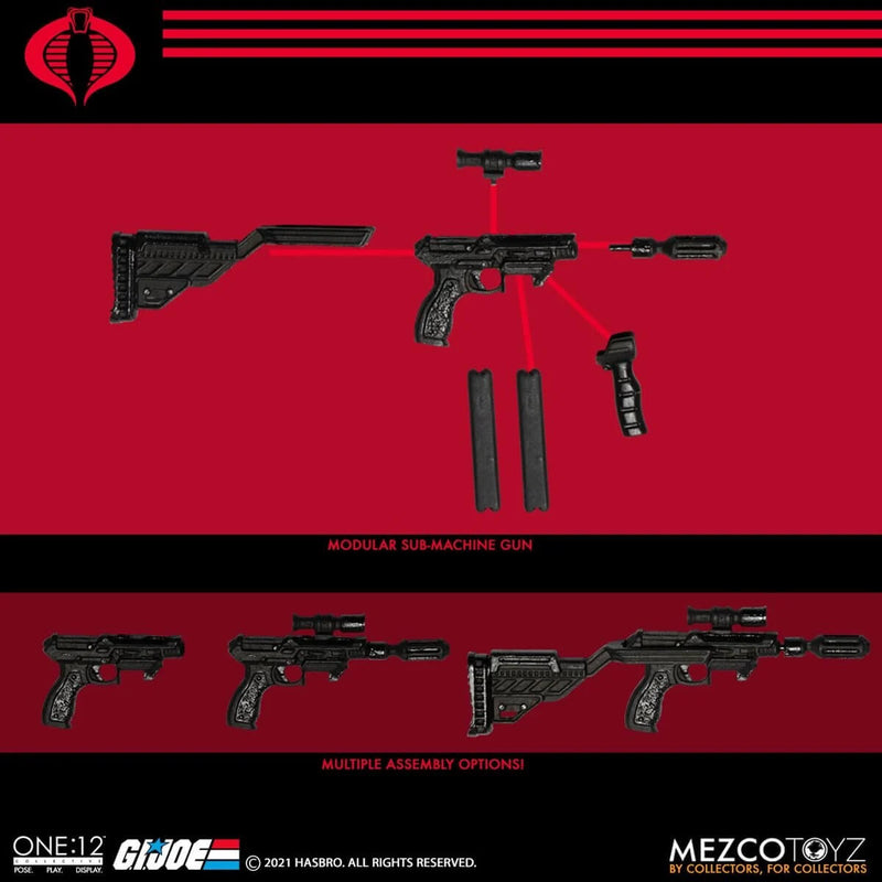 Mezco Toyz G.I. Joe Destro One:12 Collective Action Figure gun accessories