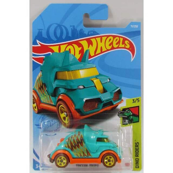 Hot Wheels 2021 Dino Riders Tricera-Truck (Teal) 3/5 71/250