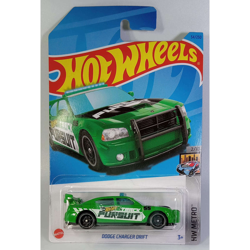 Hot Wheels 2023 Mainline HW Metro Series 1:64 Scale Diecast Cars (International Card), Dodge Charger Drift 2/10 54/250 HKG92