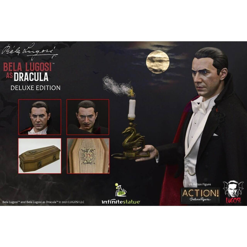 Infinite Statue X Kaustic Plastik Bela Lugosi as Dracula Deluxe 1/6 12" Action Figure Set Promo