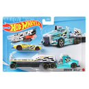 Hot Wheels 2023 Super Rigs (Mix 2) 1:64 Scale Die-cast Hauler and Vehicle Set, Drivin' Wild
