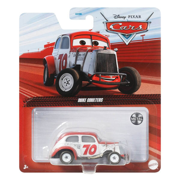 Pixar Cars Character Cars 2023 1:55 Scale Diecast Vehicles (Mix 4), Duke Coulters