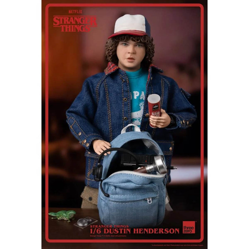 Threezero Stranger Things Dustin Henderson 1:6 Scale 9" Action Figure with backpack