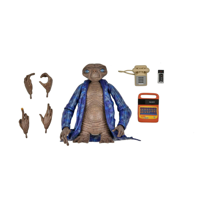 NECA Ultimate "Telepathic" E.T. The Extra-Terrestrial 40th Anniversary Action Figure with accessories