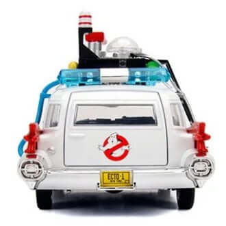 Jada Toys Ghostbusters Hollywood Rides ECTO-1 1:24 9 Inch Scale Die-Cast Metal Vehicle back view