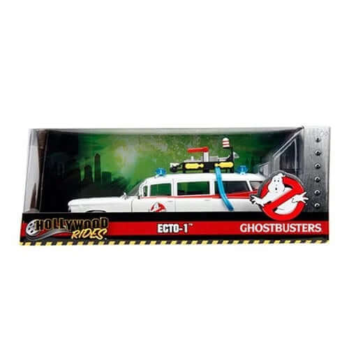 Jada Toys Ghostbusters Hollywood Rides ECTO-1 1:24 9 Inch Scale Die-Cast Metal Vehicle in packaging