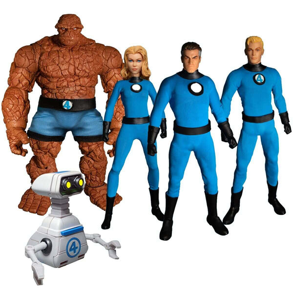 Mezco Toyz Fantastic Four One:12 Collective Deluxe Steel Boxed Set, Figures out of box.