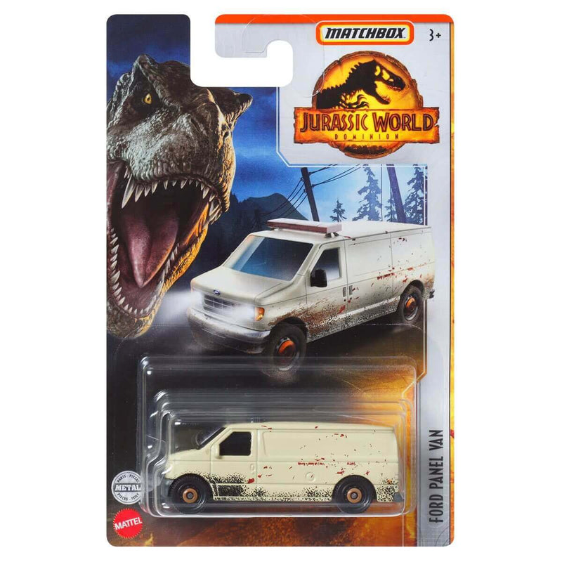 Matchbox 2022 Jurassic World Dominion 1:64 Die-Cast Vehicles Mix 4, Ford Panel Van