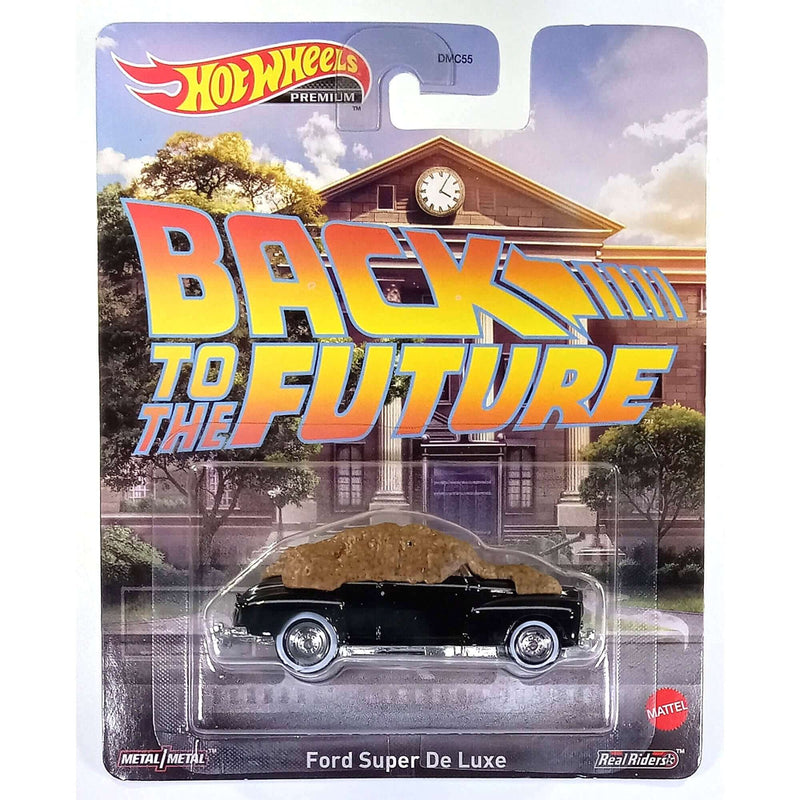 Hot Wheels Premium 2023 Retro Entertainment 1:64 Die-Cast Vehicles (Mix 2), Back to the Future Ford Super De Luxe w/Manure