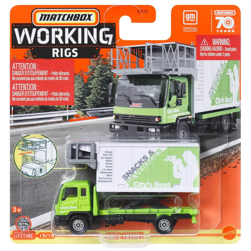 Matchbox 2023 Working Rigs (Wave 3) 1:64 Scale Diecast Vehicles, GMC T8500 HLN02 15/16