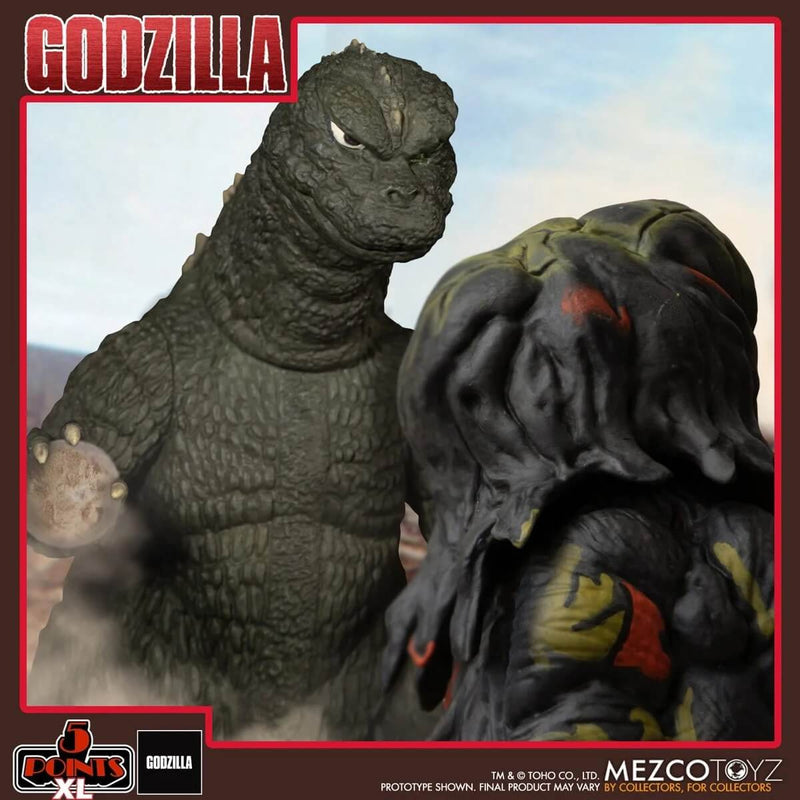 Mezco Toyz Godzilla 5 Points Hedorah vs. Godzilla Boxed Set, Godzilla facing Hedorah