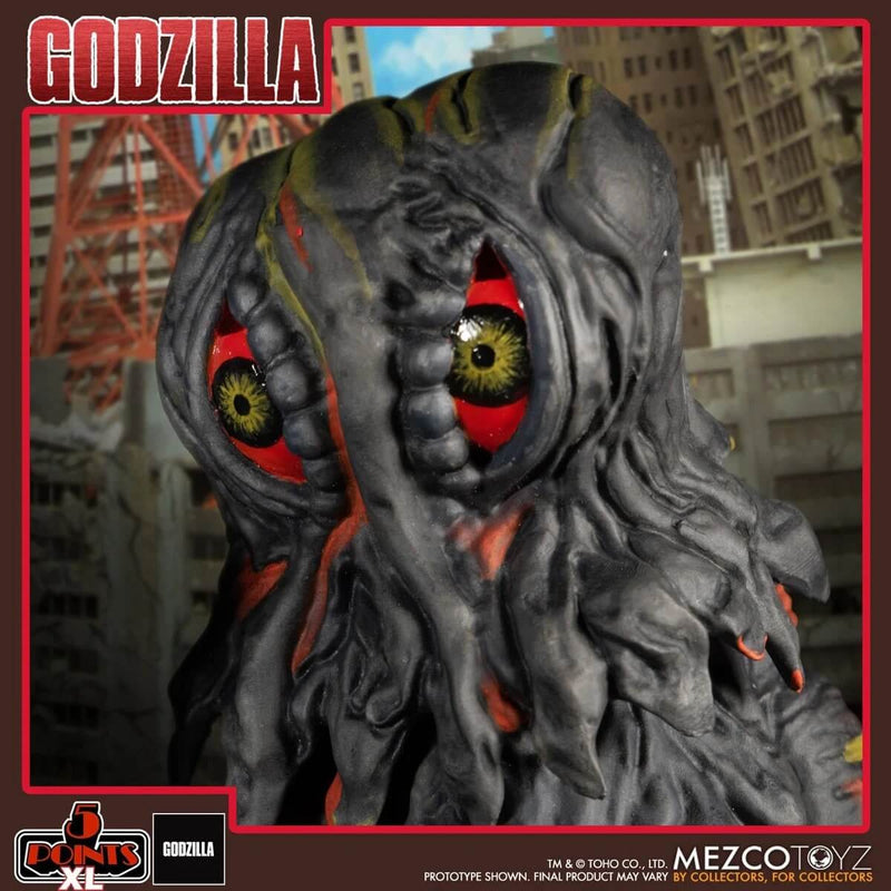 Mezco Toyz Godzilla 5 Points Hedorah vs. Godzilla Boxed Set, Hedorah closeup