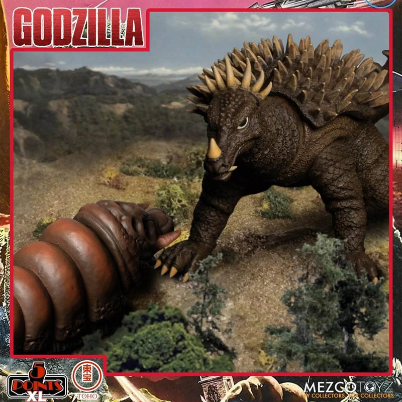 Mezco Toyz Godzilla: Destroy All Monsters (1968) 5 Points XL Round 1 Boxed Set - Mothra & Anguirus 