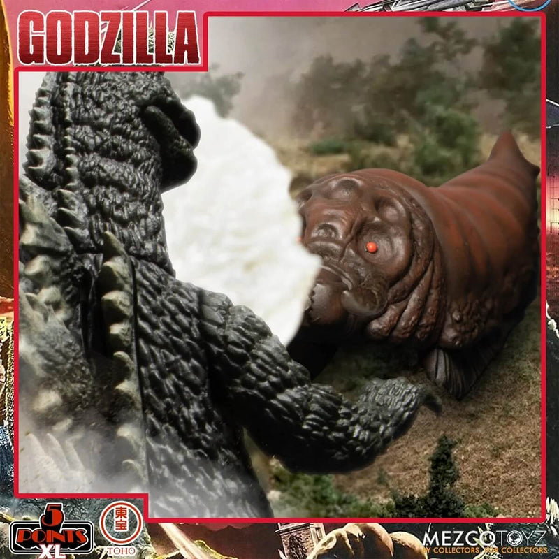 Mezco Toyz Godzilla: Destroy All Monsters (1968) 5 Points XL Round 1 Boxed Set - Mothra & Godzilla