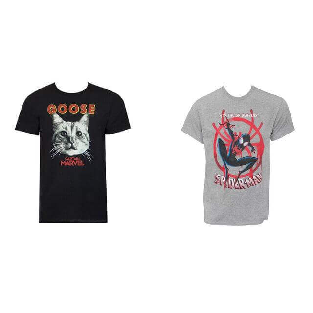 Marvel T-Shirts, Goose the Cat, Miles Morales, Men's Size XL