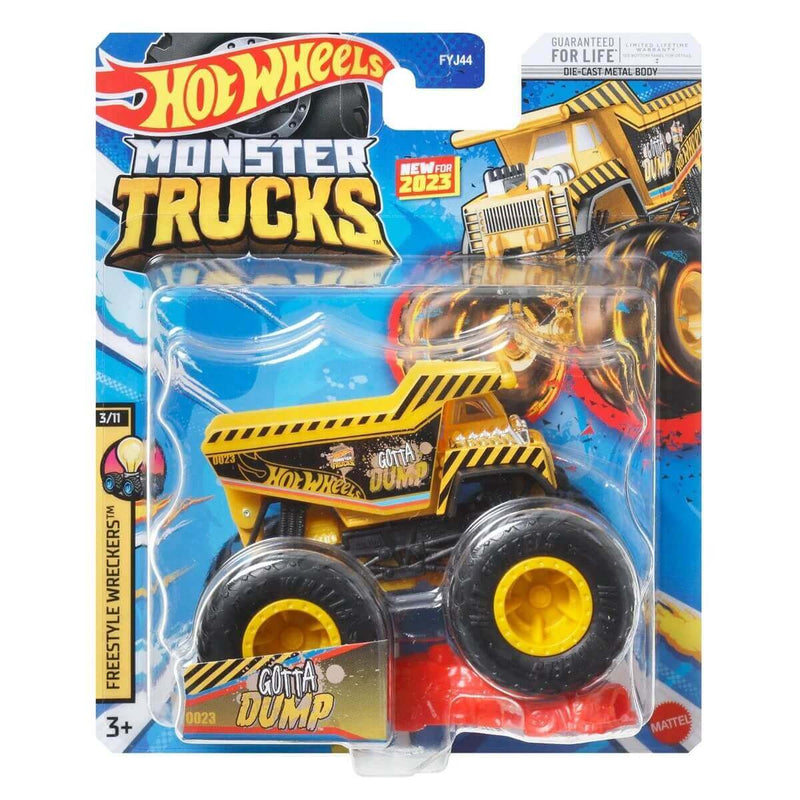 Hot Wheels 2023 1:64 Scale Die-Cast Monster Trucks (Mix 3), Gotta Dump