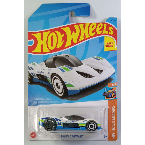 Hot Wheels 2023 Mainline HW Track Champs Series 1:64 Scale Diecast Cars (International Card), Group C Fantasy 3/5 89/250 HKG34
