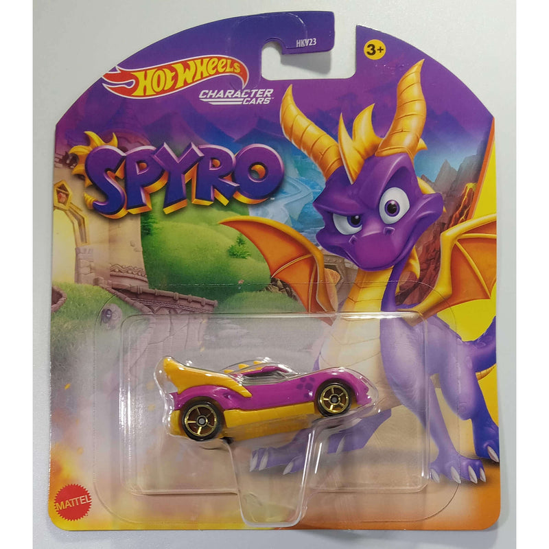 Hot Wheels 2023 Entertainment Character Cars (Mix 2) 1:64 Scale Diecast Cars, Spyro