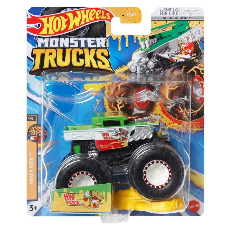 Hot Wheels 2023 1:64 Scale Die-Cast Monster Trucks (Mix 7), HW Pizza Co.