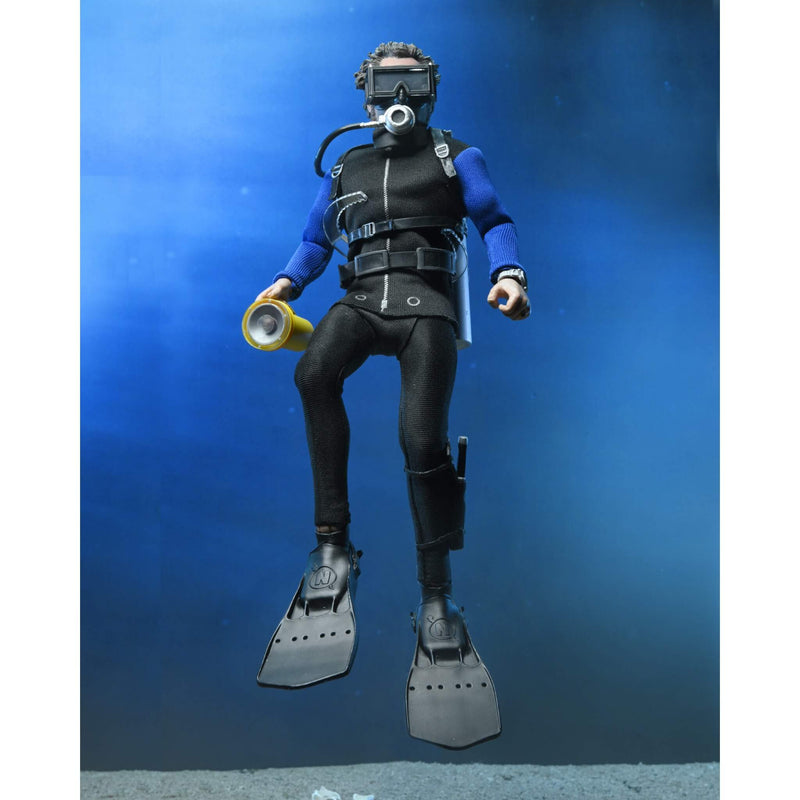 NECA Jaws Matt Hooper 8 Inch Clothed Action Figure (Shark Cage), free swimming