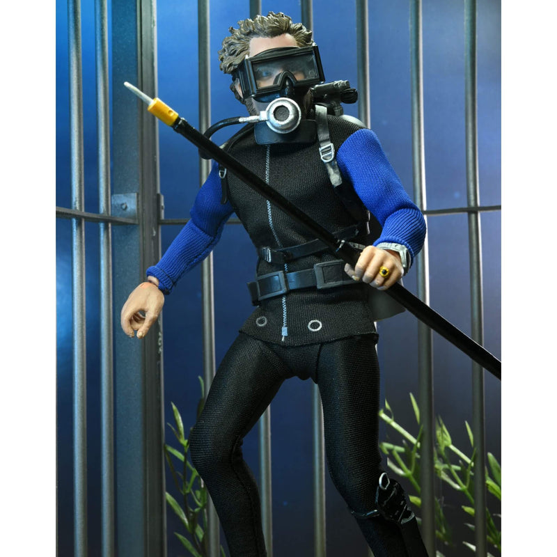 NECA Jaws Matt Hooper 8 Inch Clothed Action Figure (Shark Cage), in the shark cage