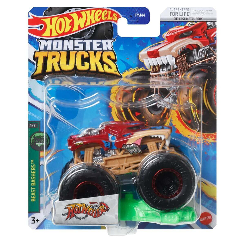 Hot Wheels 2023 1:64 Scale Die-Cast Monster Trucks (Mix 7), HotWeiler