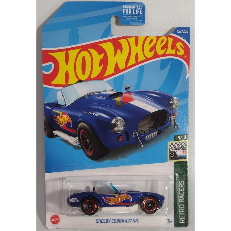 Hot Wheels 2022 Retro Racers Series Cars (US Card), Shelby Cobra 427 S/C 9/10 152/250 HCV65