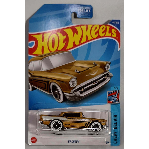 Hot Wheels 2022 Mainline Chevy Bel Air Series Cars (US Card) '57 Chevy 3/5 44/250 HCX92
